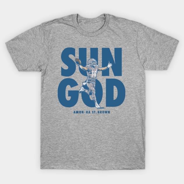 Amon-Ra St. Brown Sun God T-Shirt by Chunta_Design